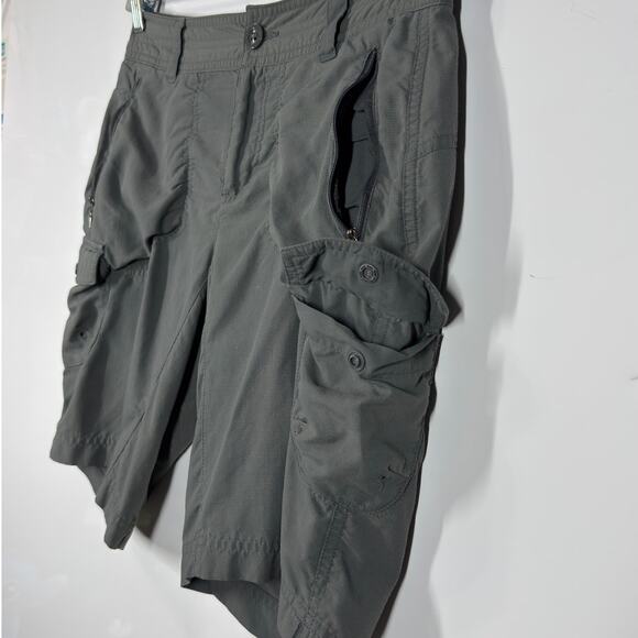 Columbia Womens Outdoor Hiking Active Grey Shorts Zipper Pockets Quick Dry Size6 - Picture 7 of 11